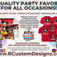 Custom Party Favors for Kids and Adults | Birthday Favor Bags | Party Favor Templates