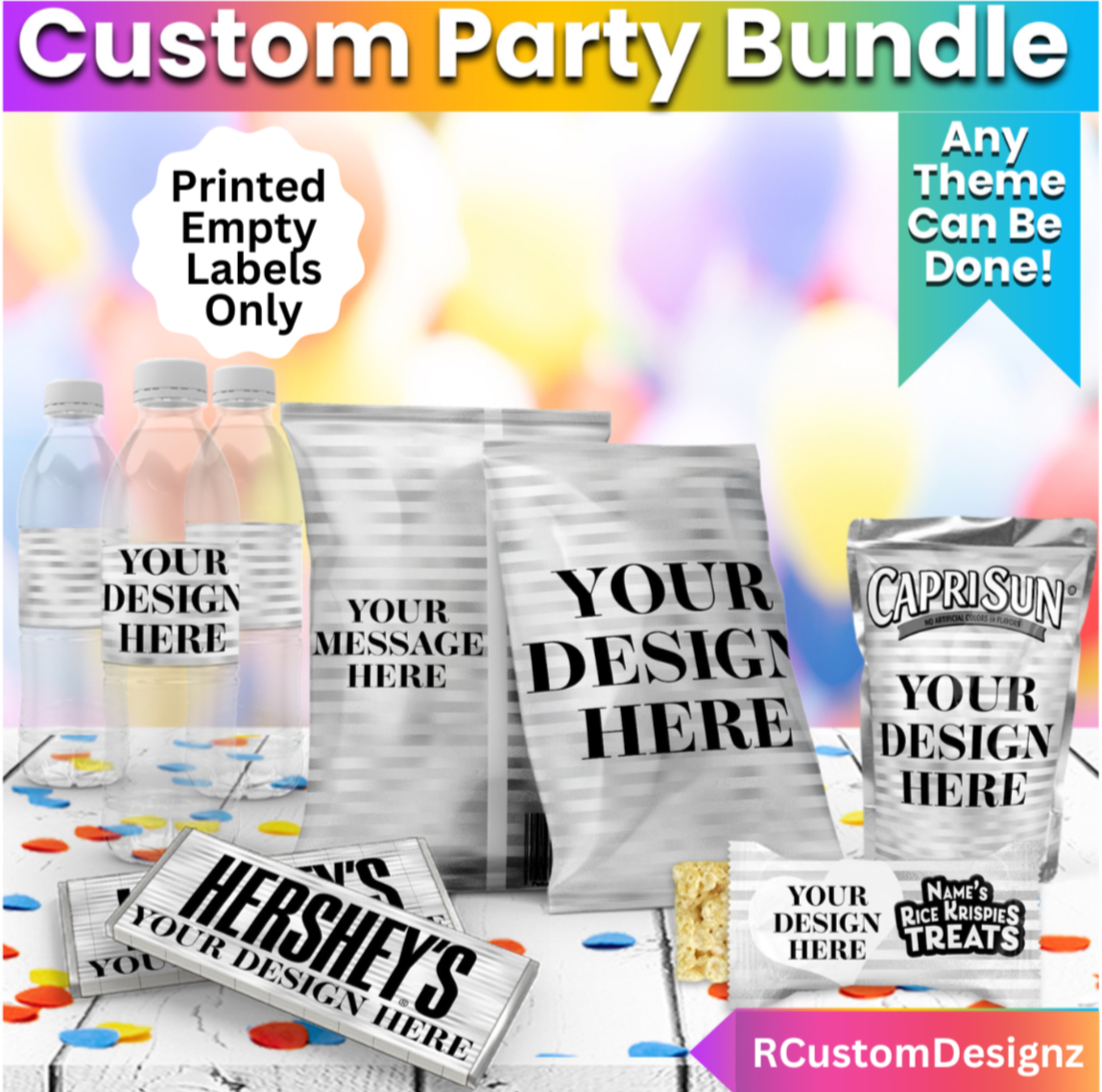 Custom Party Favors for Kids and Adults | Birthday Favor Bags | Party Favor Templates