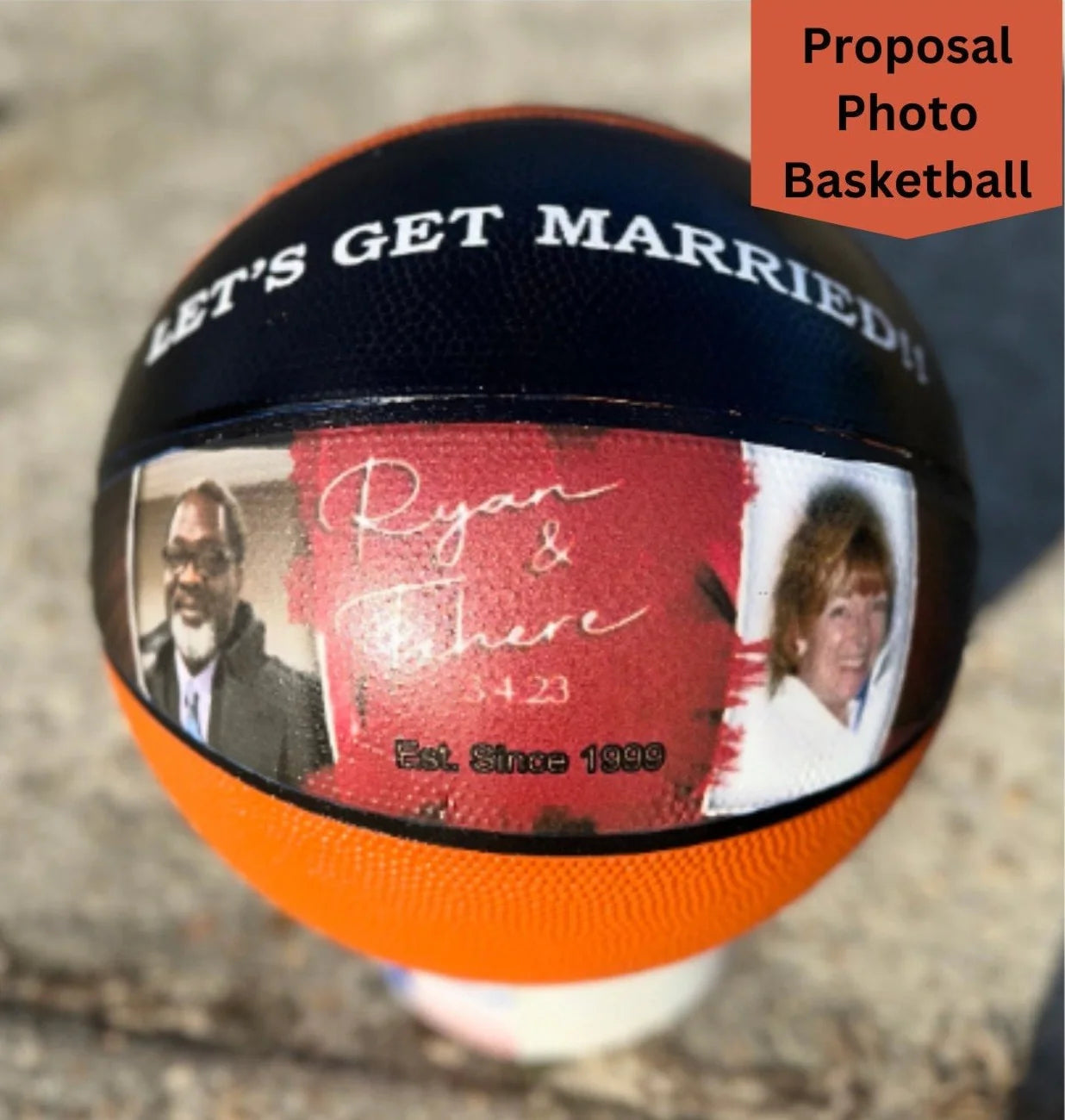 Wedding Gift| Photo Basketball | Senior Gift | Basketball Gift | Custom Basketball | Coach Gift | Horizontal Photo Ball | Picture Basketball