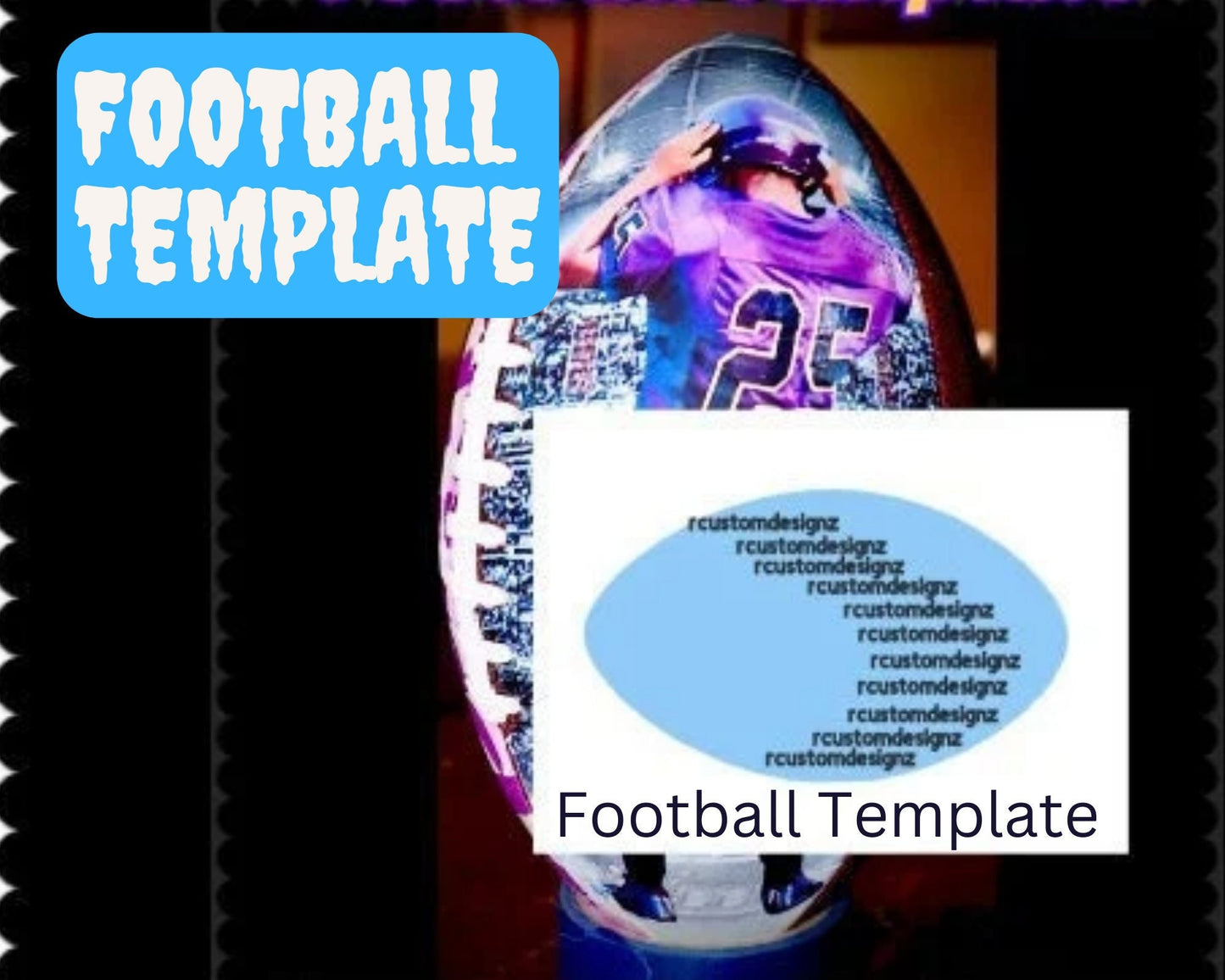 Football | Football Template | Sports Football Template | Photo Football Template | Ball Template | Personalized Football Template | Ball