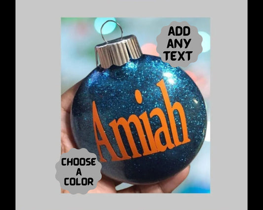 Christmas Ornament / Christmas Glitter Ornament/ Personalised Ornament/ Christmas Tree Ornament / Christmas Decoration / Ornaments for Tree