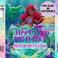 Little Mermaid Chip Bag Party Favor Template | Mermaid Party Chip Wrap | Digital Chip Bag | Girls Party Chip Bag | Character Bags | Mermaid