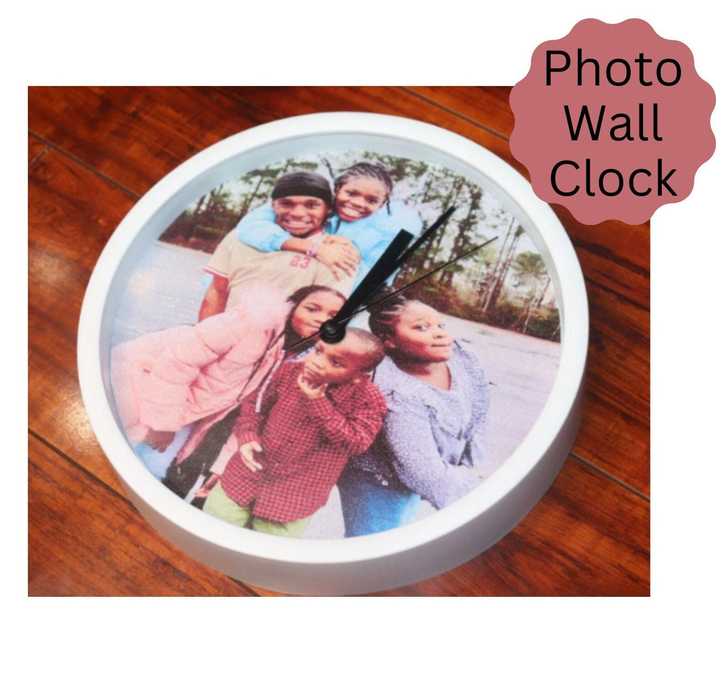 Clock | Photo Wall Clock | Christmas Gift | Personalize Gift | Logo Clock | Photo Gift | Home Decor | Wall Decor | Family Photo | Teen Gifts