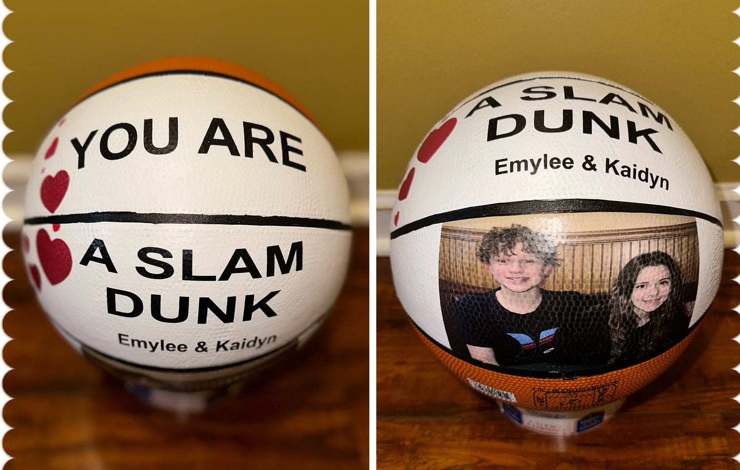 Gift for Boyfriend or Girlfriend | You Are A Slam Dunk | Couples Basketball | Photo Basketball | Basketball Gift | Picture Basketball | Ball