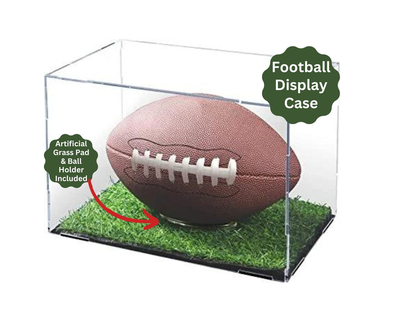 Football Case, Ball Display Case for Football , Football Case, Acrylic Case for Sport Ball, Football Storage Display Case, Acrylic Case