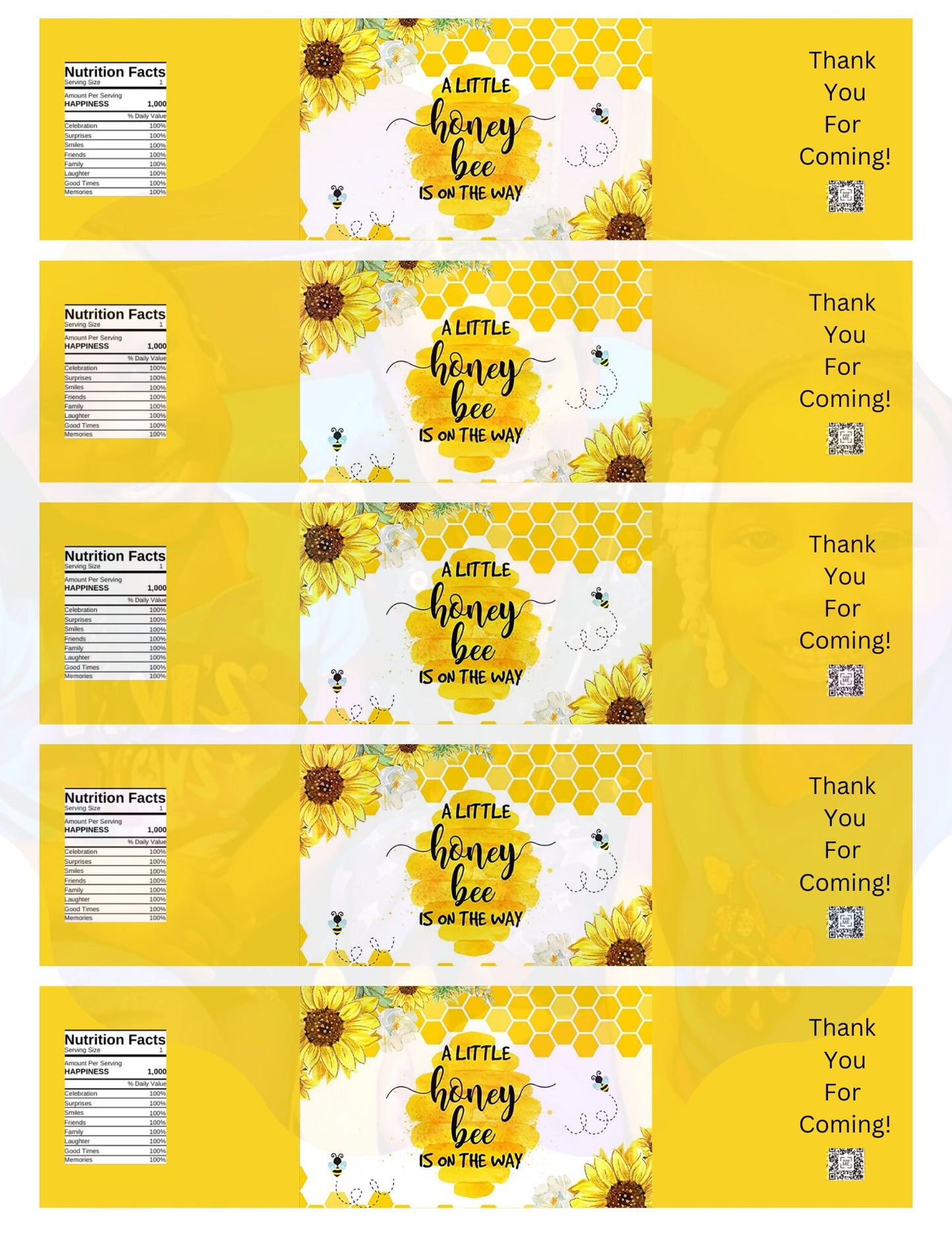 Honey Bee Water Label, Bee Water Bottle, Bee Party Favor, Honey Bee Baby Shower Favor, Bee Theme Baby Shower, Honey Bee Party, Digital